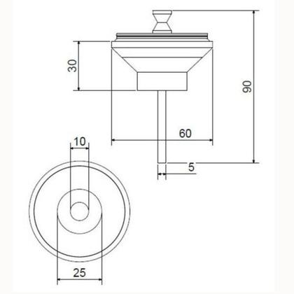 Imagem de Kit 2 Válvulas para Pia de Banheiro Universal 1608 Meber Metais