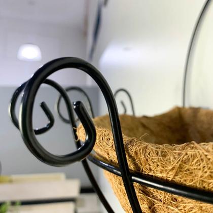 Imagem de Kit 2 Vaso De Parede de Fibra de Coco Para Plantas e Flores 30cm 