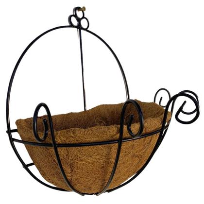 Imagem de Kit 2 Vaso De Parede de Fibra de Coco Para Plantas e Flores 30cm 