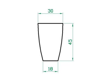 Imagem de kit 2 Vaso Planta 45x30 Oval Moderno Polietileno