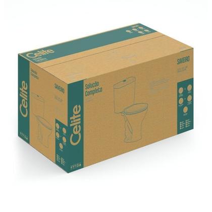 Imagem de Kit 2 Vaso Sanitário com Caixa Acoplada e Assento Saveiro Celite