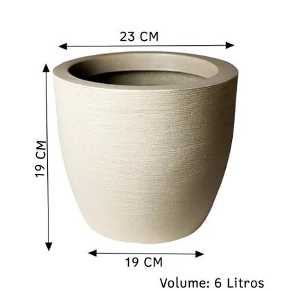 Imagem de  Kit 2 Vasos de Planta Jateado Cone - 6L e 20L, Polietileno Resistente para Externo com Proteção UV
