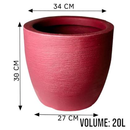 Imagem de  Kit 2 Vasos de Planta Jateado Cone - 6L e 20L, Polietileno Resistente para Externo com Proteção UV