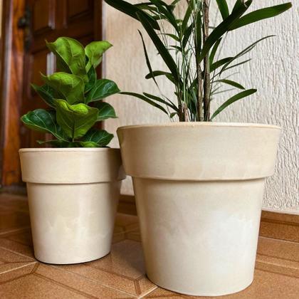 Imagem de Kit 2 Vasos Decorativos De Polietileno Para Plantas e Flores