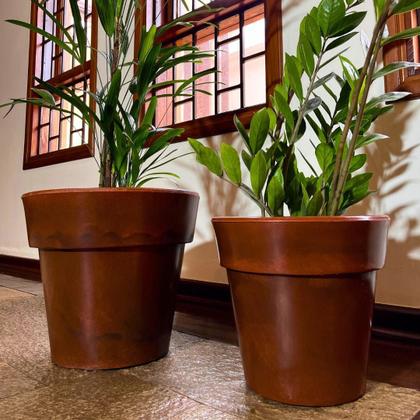 Imagem de Kit 2 Vasos Decorativos De Polietileno Para Plantas e Flores