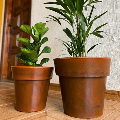 Imagem de Kit 2 Vasos Decorativos De Polietileno Para Plantas e Flores