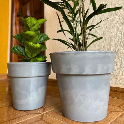 Imagem de Kit 2 Vasos Decorativos De Polietileno Para Plantas e Flores