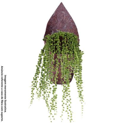 Imagem de Kit 2 Vasos Fibra de Coco Para Pendurar Orquídeas em Árvore Vaso pendente com suporte cachepô suculentas e flores