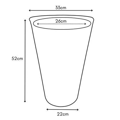 Imagem de Kit 2 Vasos Grandes 52cm De Polietileno Para Plantas e Flores