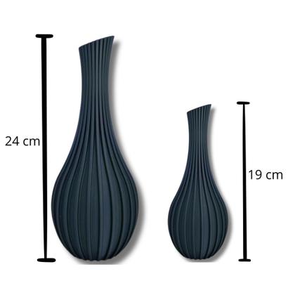 Imagem de Kit 2 Vasos Jarro Espiral Para Flores Artificiais Decoração