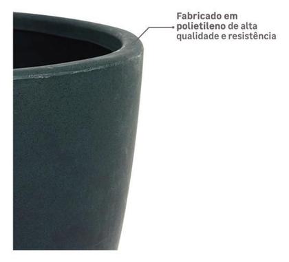 Imagem de Kit 2 Vasos Naterial Samba Verde Com Prato 28 E 35 Cm