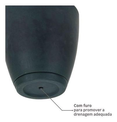 Imagem de Kit 2 Vasos Naterial Samba Verde Com Prato 28 E 35 Cm