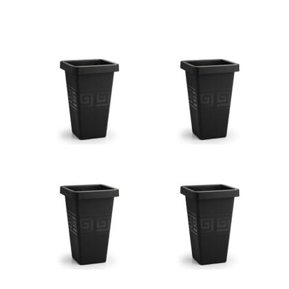 Imagem de Kit 2 Vasos Quadrado Grande 19,5L Resistente Horta Jardim Plantas Ervas Flores