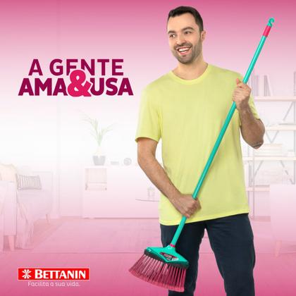 Imagem de Kit  2 Vassoura Multiuso Duo Cerdas Firmes E Macias Com Cabo