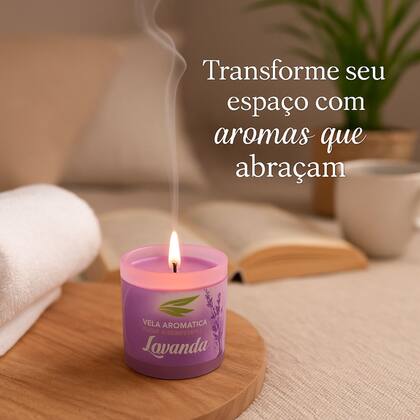 Imagem de Kit 2 Velas Aromáticas 60g Cheirinho de Aconchego
