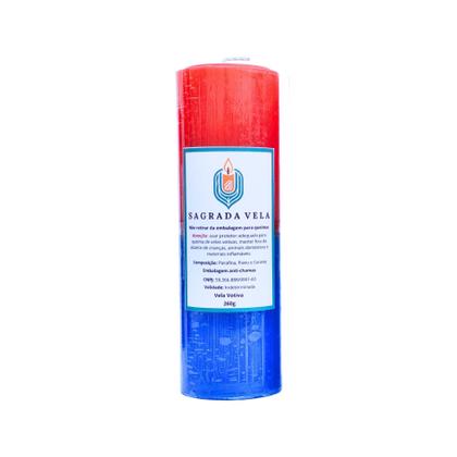 Imagem de Kit 2 velas votiva 7 dias 260g (vermelha e azul escuro)