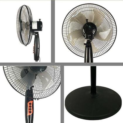 Imagem de Kit 2 Ventiladores De Coluna Preto Com 5 Paletas 110V