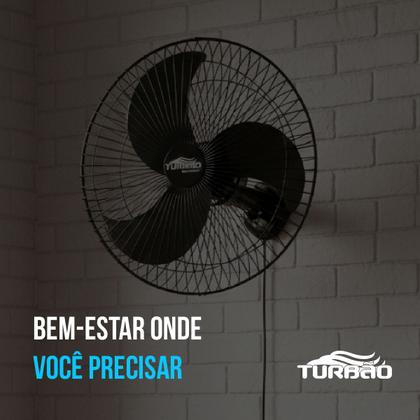 Imagem de Kit 2 Ventiladores de Parede 60cm Turbo 200W Bivolt  Alta Potência e Grande Vazão de Ar