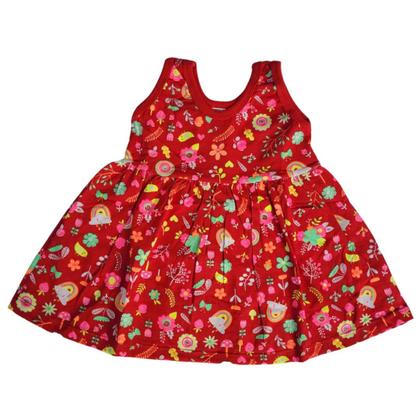 Imagem de Kit 2 Vestido Bebe Regata Calor Verão Menina Simples Tam G SORTIDO