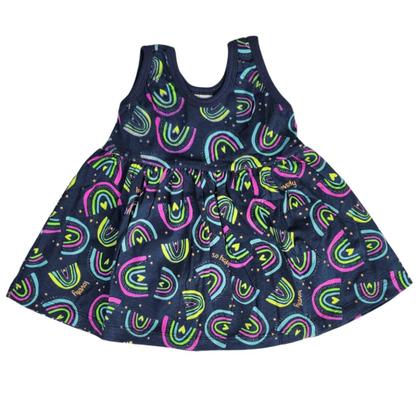 Imagem de Kit 2 Vestido Bebe Regata Calor Verão Menina Simples Tam G SORTIDO