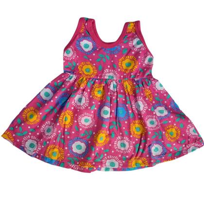 Imagem de Kit 2 Vestido Bebe Regata Calor Verão Menina Simples Tam G SORTIDO