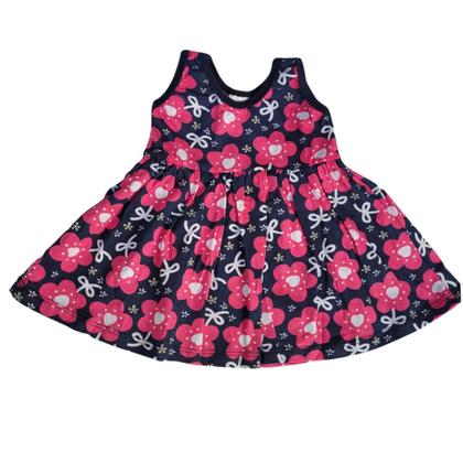 Imagem de Kit 2 Vestido Bebe Regata Calor Verão Menina Simples Tam G SORTIDO