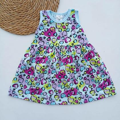 Imagem de Kit 2 Vestido Bebe Regata Calor Verão Menina Simples Tam G SORTIDO
