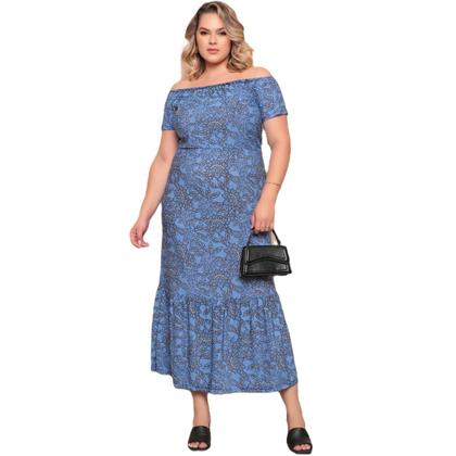 Imagem de Kit 2 Vestido Ciganinha Longo Feminino Plus Size Soltinho