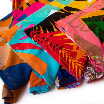 Imagem de Kit 2 Vestido Dia A Dia Soltinho Feminino Curto Malha Regata Estampado Para Senhora