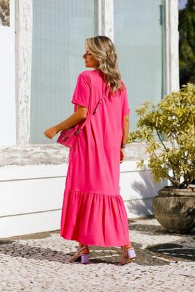 Imagem de Kit 2 Vestidos Lisos de Algodão Meia Malha Samantha