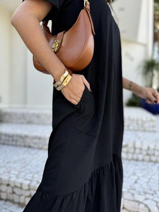 Imagem de Kit 2 Vestidos Lisos de Algodão Meia Malha Samantha