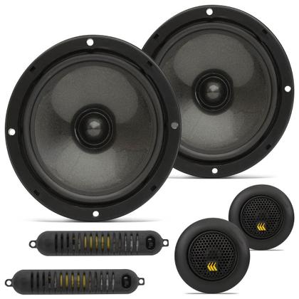 Imagem de Kit 2 Vias Black CS60 BK Bravox Alto Falante 6" 65Wrms 4ohms