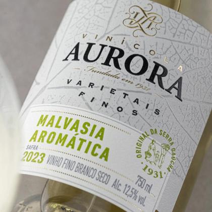 Imagem de Kit 2 Vinho Finos Aurora Varietal Chardonnay e Malvásia 750ml - Serra Gaúcha