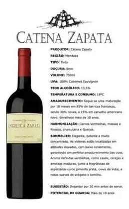 Imagem de Kit 2 Vinho Tinto Angélica Zapata Cabernet Sauvignon