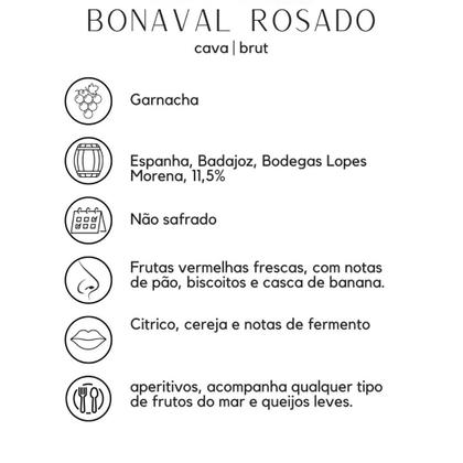 Imagem de Kit 2 vinhos espumantes cava bonaval branco e rose brut