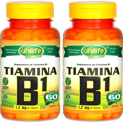 Imagem de Kit 2 Vitamina B1 Tiamina Unilife 60 cápsulas - Vegano