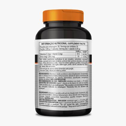 Imagem de Kit 2 Vitamina C + Zinco Vegano 850mg Clinicmais 30 Cápsulas
