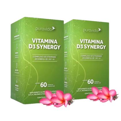 Imagem de Kit 2 vitamina d3 synergy - puravida