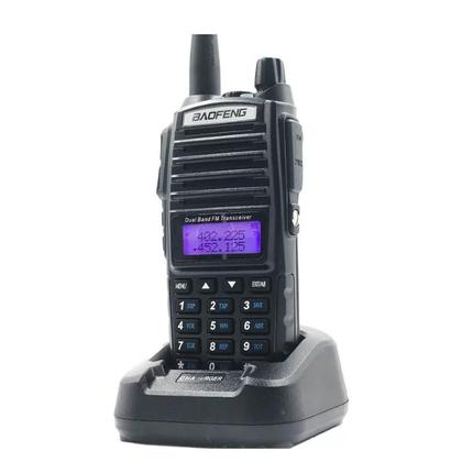 Imagem de Kit 2 Walkie Talkie Baofeng Uv82 De Longo Alcance Uhf Vhf Com Fone Bandas De Freqüência Uhf Vhf Cor Preto