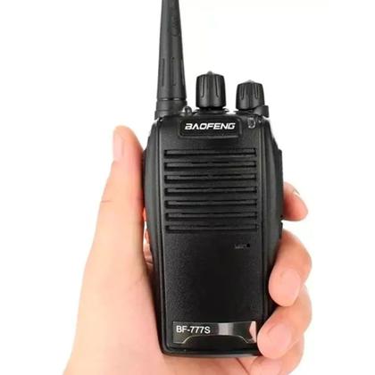 Imagem de Kit 2 Walkie Talkie Bf-777s Radio Comunicador Fone Baofeng Cor Preto