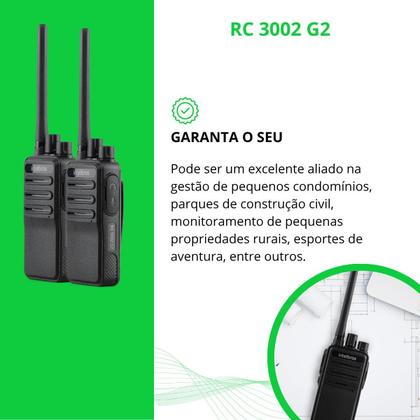 Imagem de Kit 2 Walkie Talkie Intelbras Rc 3002 Longo Alcance 20km Pt
