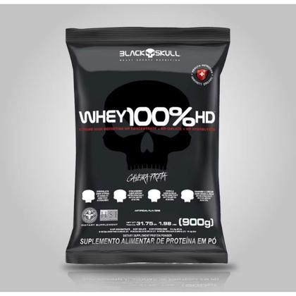 Imagem de Kit 2 Whey Baunilha 100 HD Whey Protein 900g Sabores Black Skull
