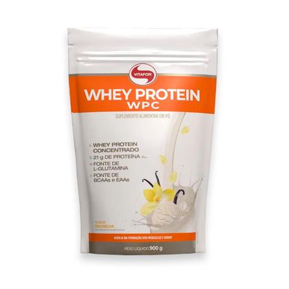 Imagem de Kit 2 Whey Protein Vitafor 900g Concentrado Baunilha