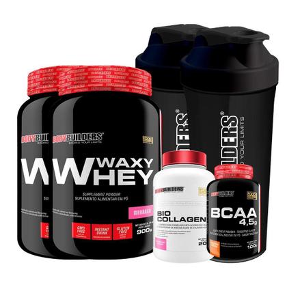 Imagem de Kit 2 Whey Protein Waxy + Bio Colagen Ii Baunilha Cappuccino