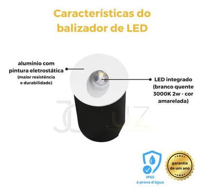 Imagem de Kit 20 Balizador Embutir Led 2w Redondo Escada / Parede Bvt