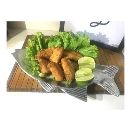 Imagem de Kit 20 Bandeja Grande Porções Peixe aluminio restaurante