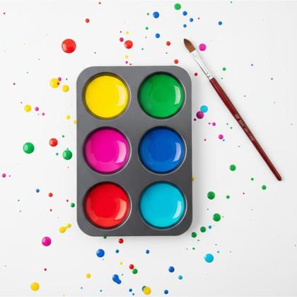 Imagem de Kit 20 Bandejas De Aluminio Paleta Godê Retangular Para Pinturas Tinta Aquarela Escolar Artesanato