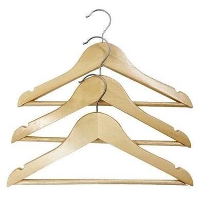 Imagem de Kit 20 Cabide De Madeira Marfim Com Verniz Infantil