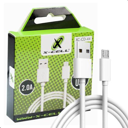 Imagem de Kit 20 Cabo Carregador Micro Usb V8 2a Atacado Revenda Branco C/nf