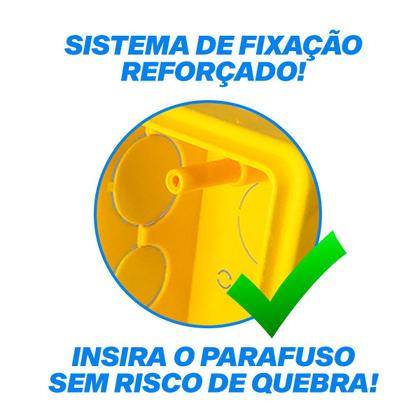 Imagem de Kit 20 Caixa de Luz 4x2 Reforçada Para Tomada e Interruptor Ilumi